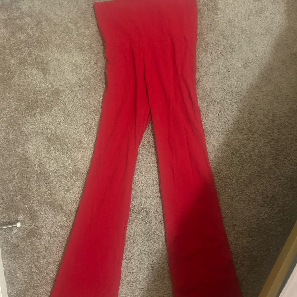 SKIMS Women's Red High-Waisted Pants